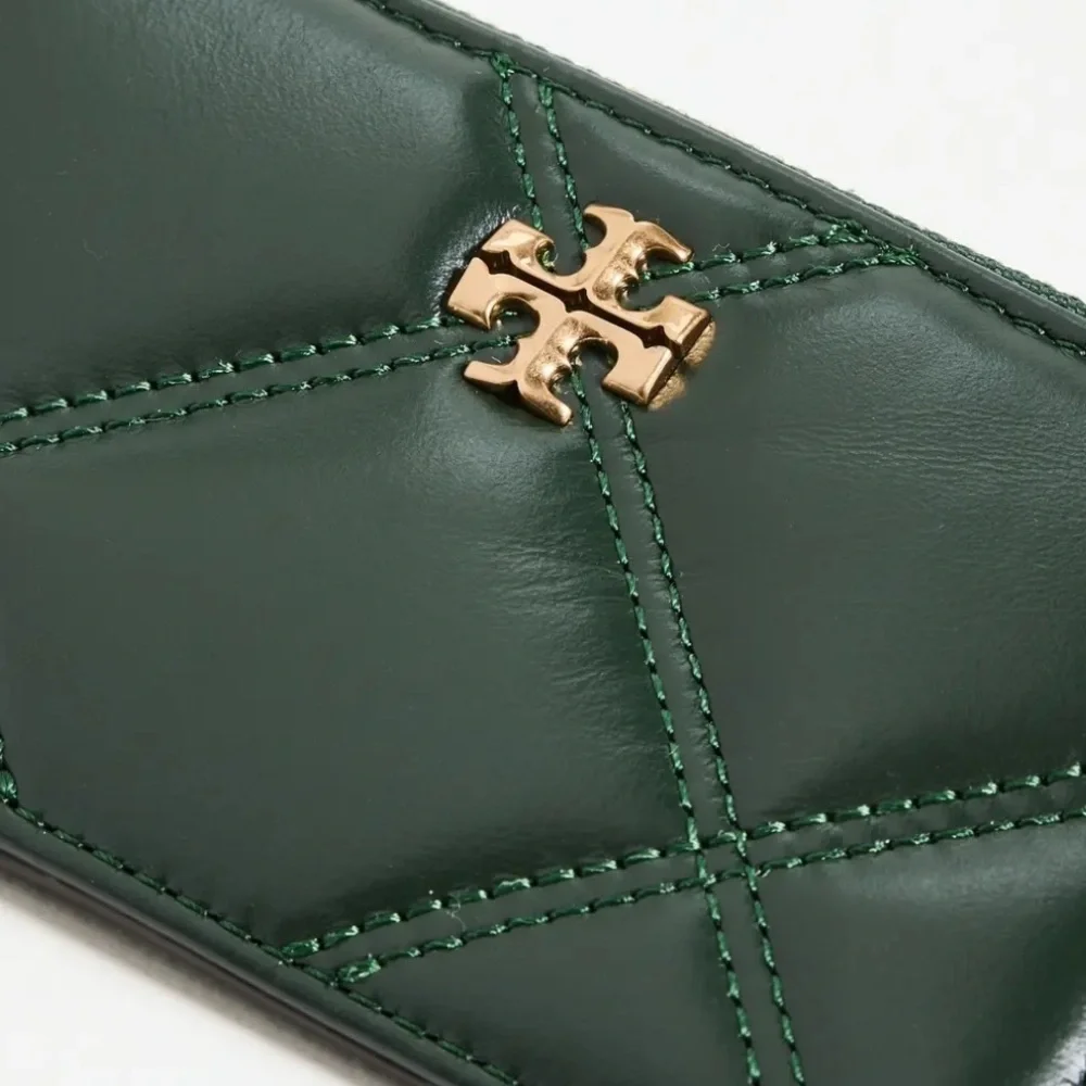 Tory Burch Kira Diamond Quilted Wallet Fir Tree - Picture 3 of 12